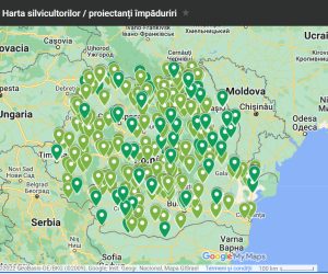 Harta silvicultorilor atestați pentru elaborarea proiectelor tehnice de împădurire