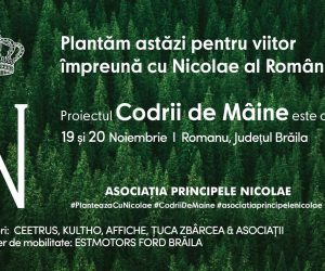 Asociația Principele Nicolae caută voluntari pentru plantarea a 10.000 de puieți în comuna Romanu, județul Brăila
