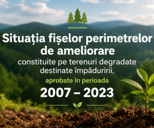 Situația fișelor perimetrelor de ameliorare constituite pe terenuri degradate destinate împăduririi, aprobate în perioada 2007–2023